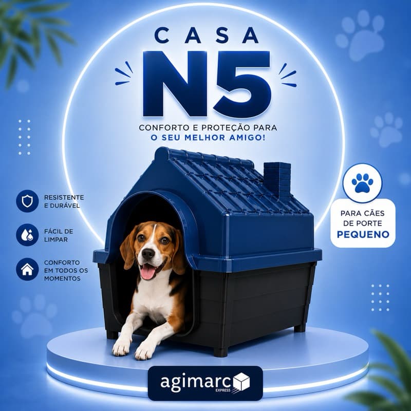 Casa Casinha Plastica De Cachorro Cães N5 Desmontável Porte Pequeno Frio