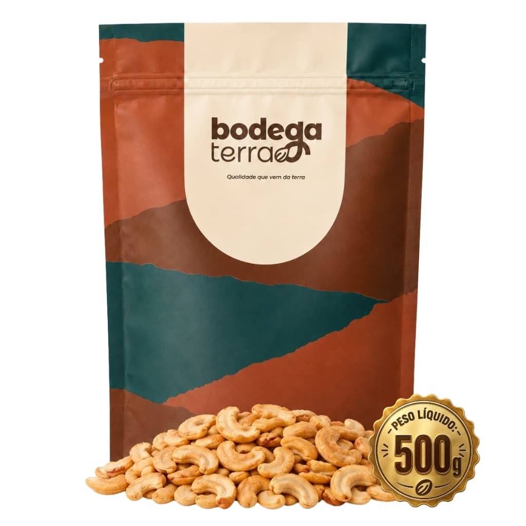 Castanha De Caju Em Banda 1Kg ou 500g Sem Glúten Premium  Saco Snack Saudável Super PremiumPremium