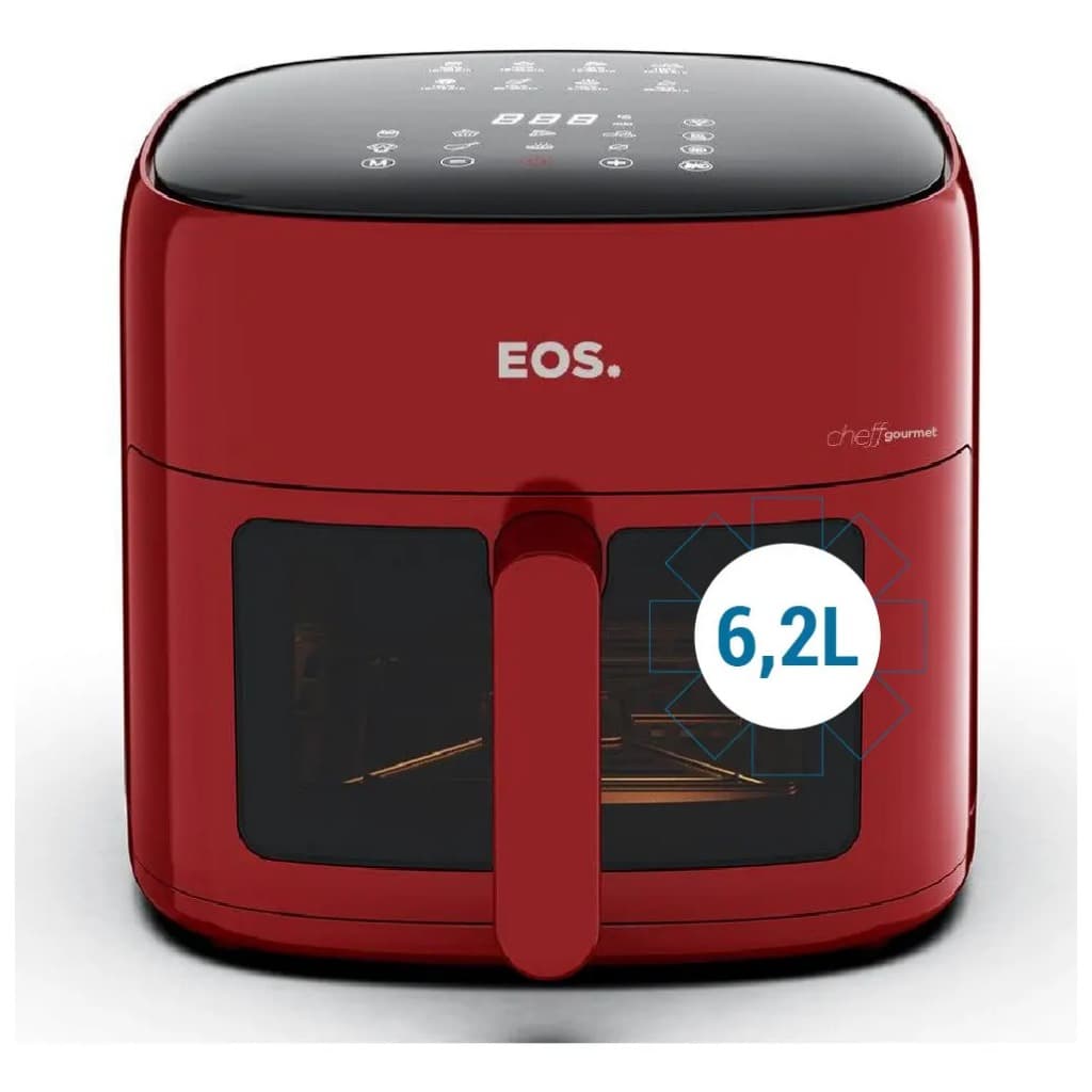 Fritadeira Sem Óleo Air Fryer Eos 6.2l Vermelha Eaf60p 127V