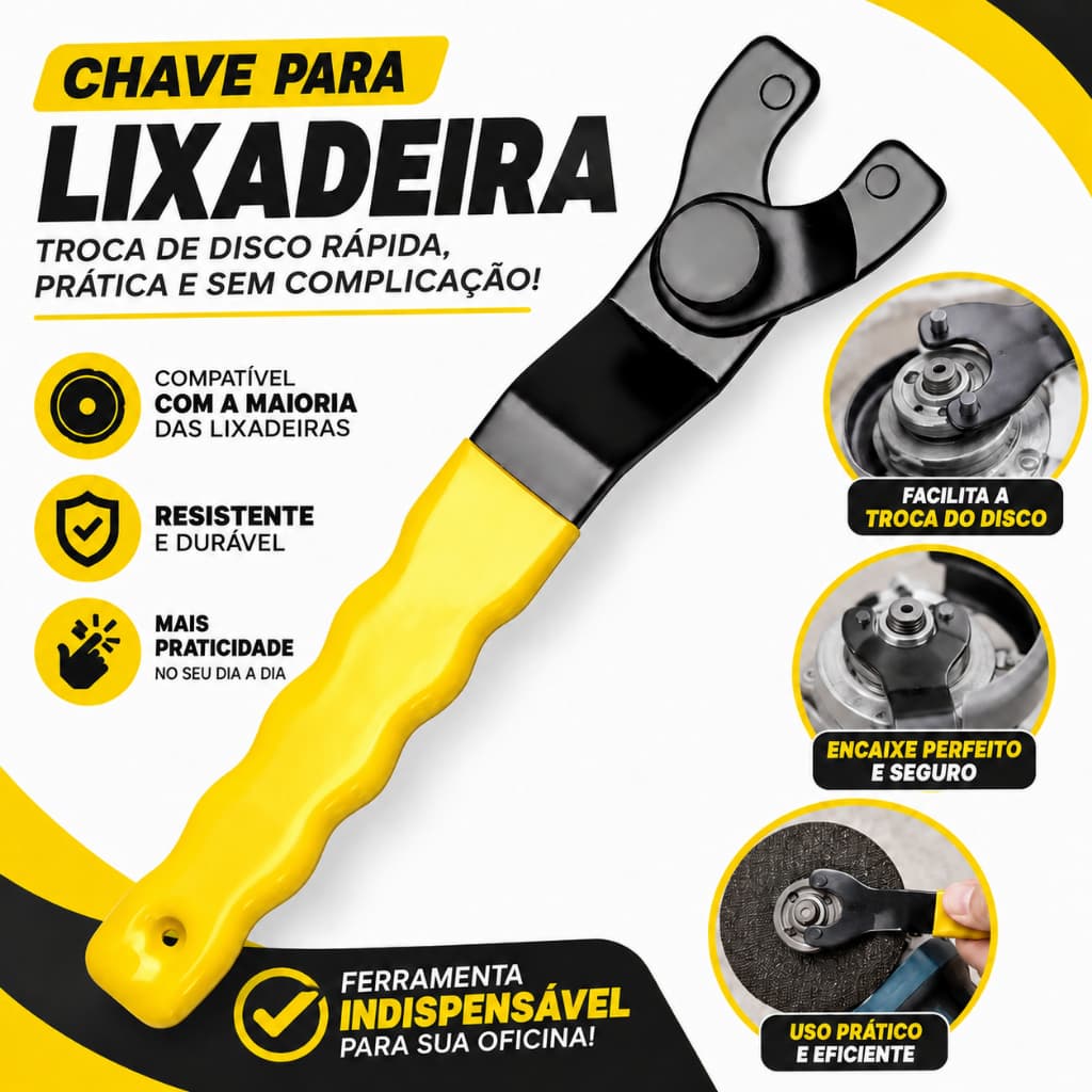 Chave 2 Pino Universal Ajustável Para Esmerilhadeira Lixadeira