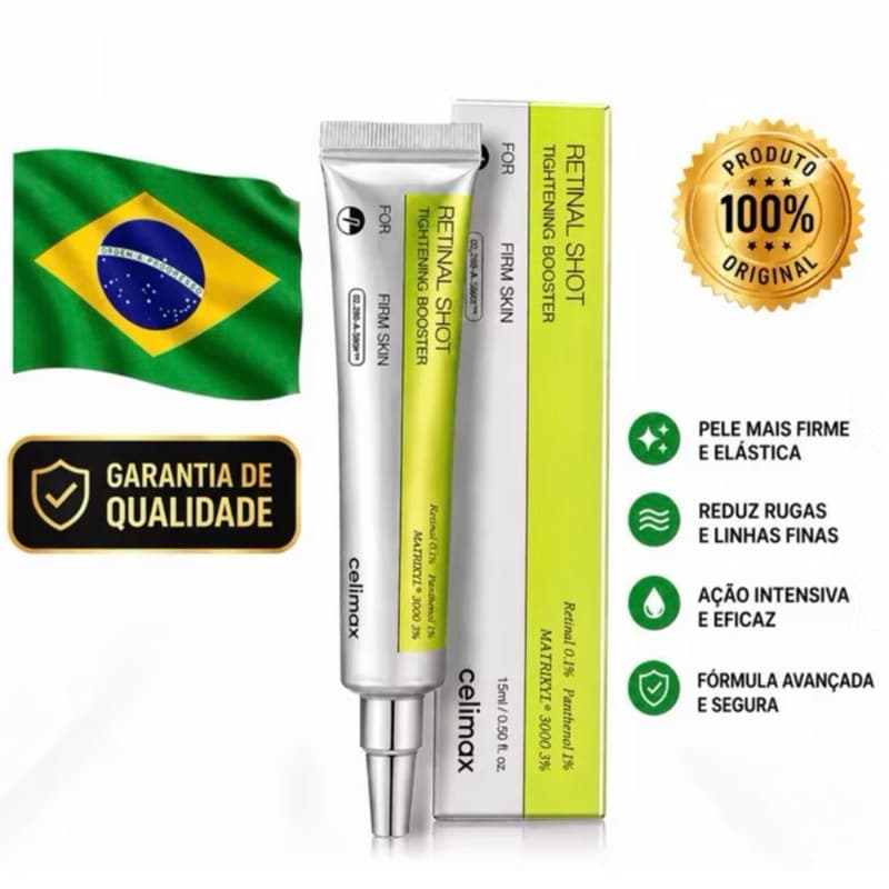 RETINOL CELIMAX ORIGINAL Sérum Anti-Idade + Bakuchiol | Pele Mais Uniforme e Radiante