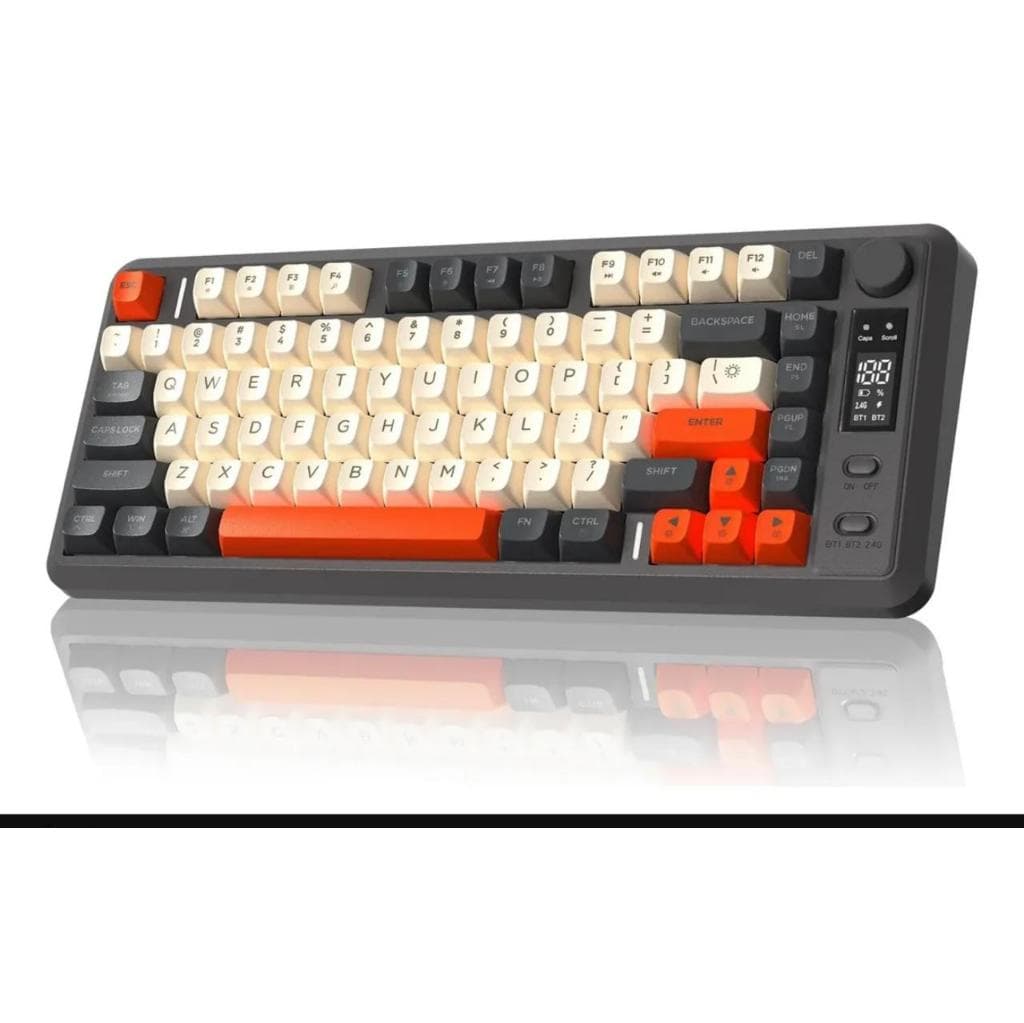 Teclado Mecânico Gamer Sem Fio Freewolf M75 Glimmer .