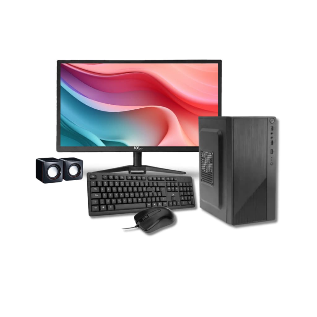 Computador Pc Completo I7 8º SSD 480GB 16GB DDR4 WIFI Teclado Mouse Usb Caixa de Som Usb Monitor Led 21,5" Preto Bivolt