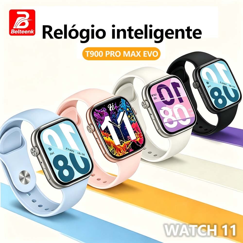 Masculino Feminino Relógio inteligente Belteenk 2026 Novo 2.01'' Watch 11 Smartwatch IP68 à Prova de água Android/IOS