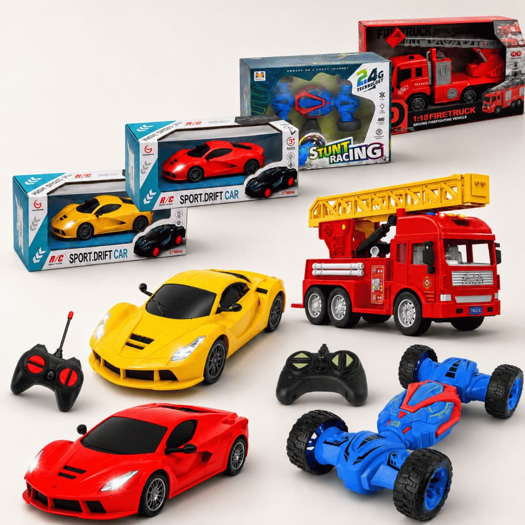 Carro Controle Remoto Infantil Sport com Luz LED 4 Direções Carrinho de Corrida