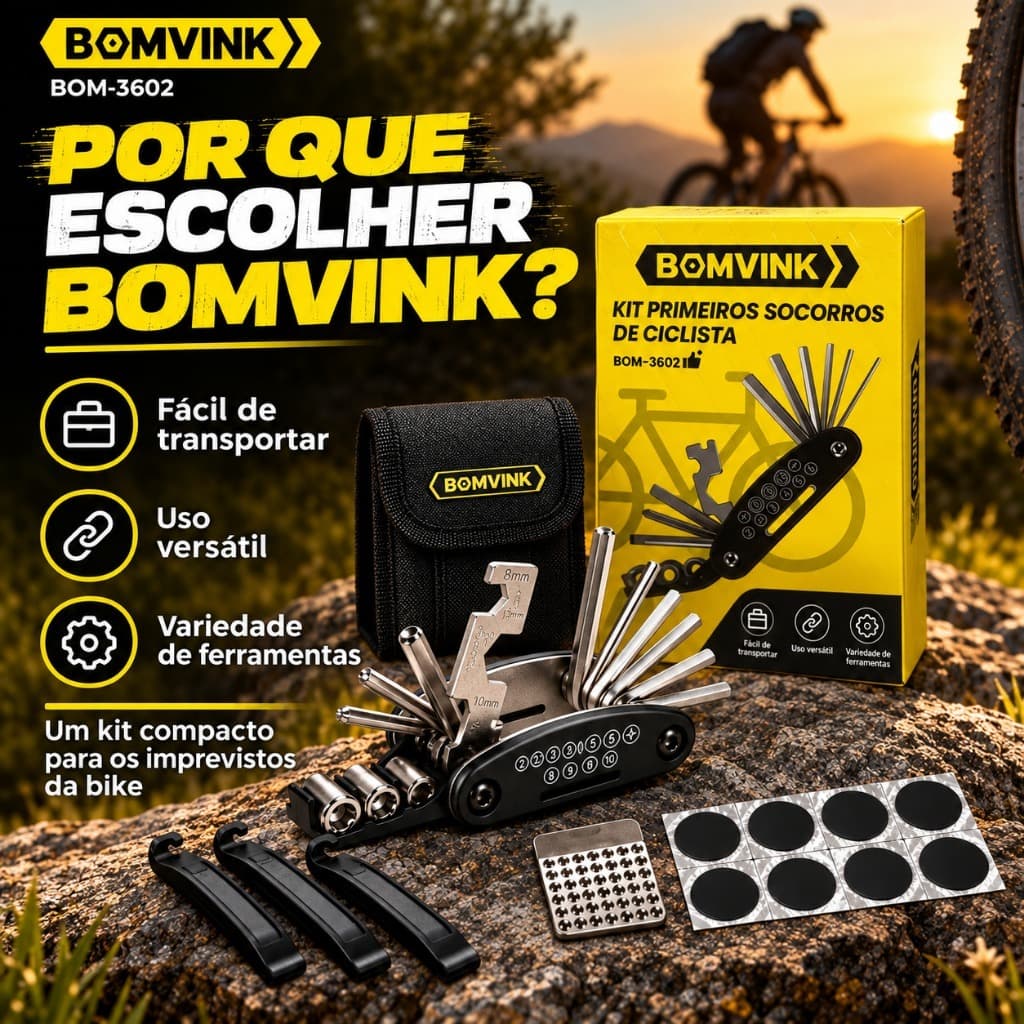 Kit De Bike Completo Para Ciclistas Profissionais Primeiro socorros