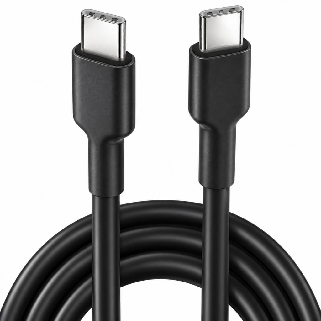 Cabo Carregador Dois Lados Tipo C De 1 Metro Turbo Carregamento Rápido para Celular Tablet Notebook Iphone Samsung