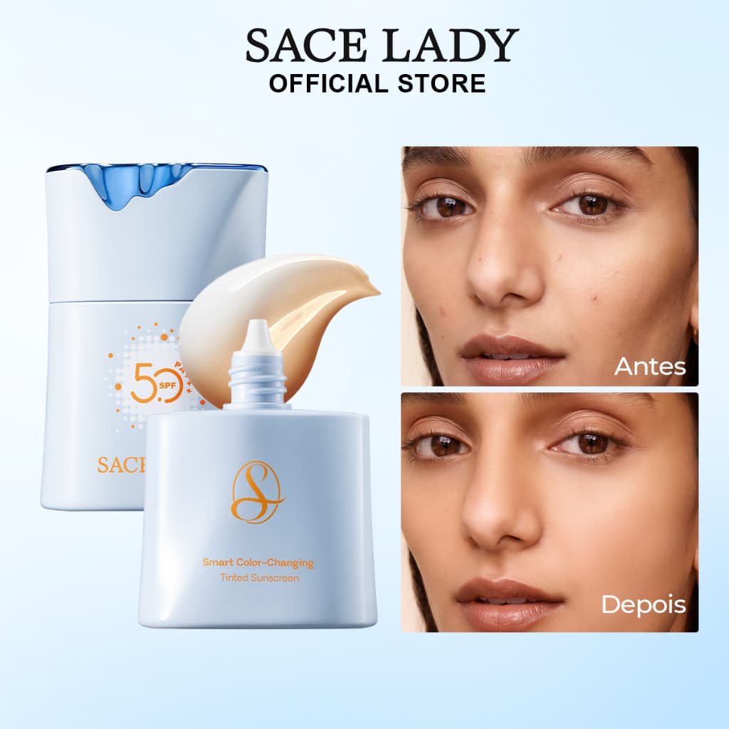 Base Líquida SACE LADY FPS50 Cor Adaptável Cobertura Média Prova D'água Maquiagem