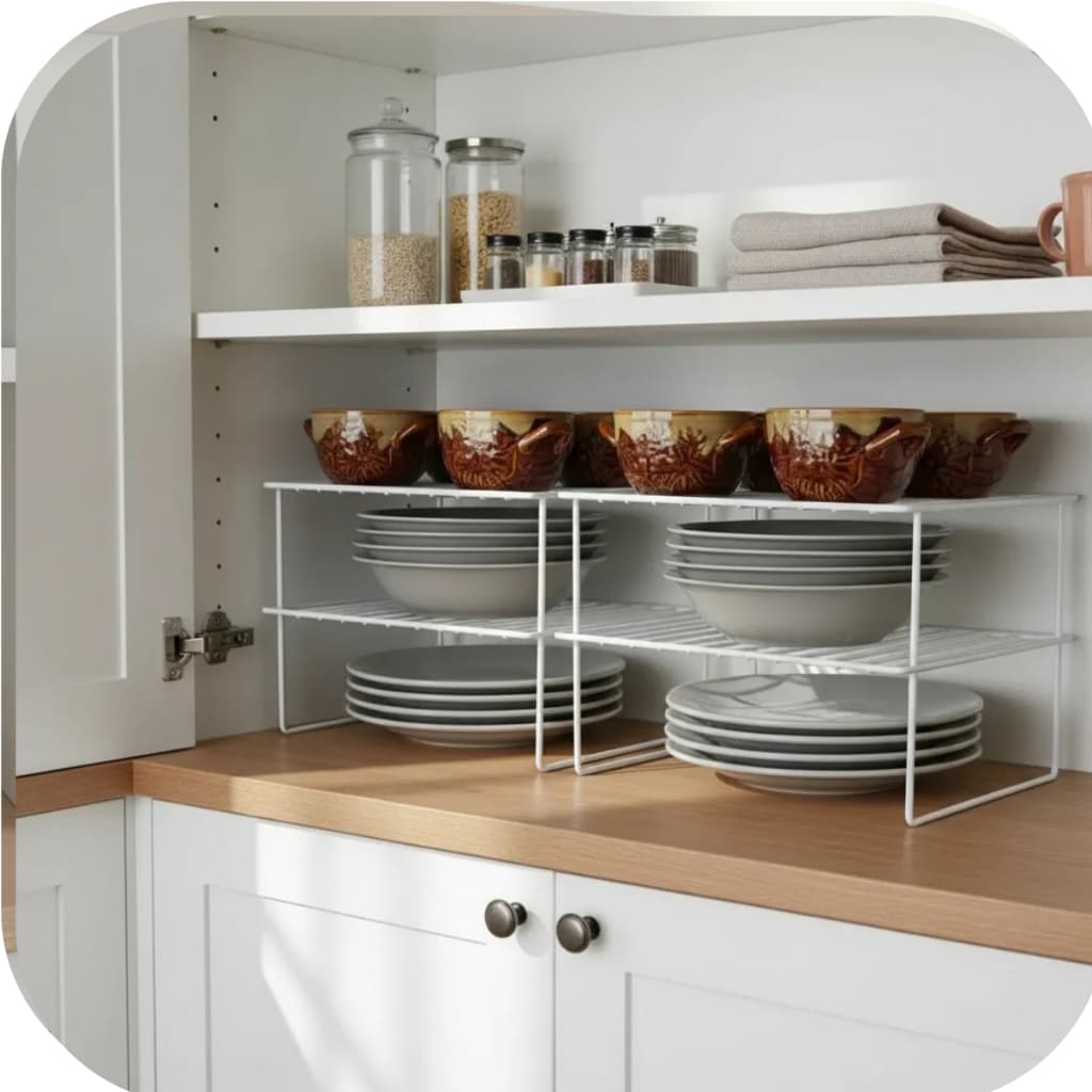 Kit 2 Organizador  Rack 30 Armario Cozinha Dispensa Multiuso