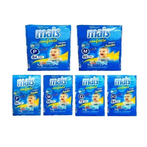 Fralda Mais Conforto Infantil Jumbo - Tamanho/Unidades Variadas