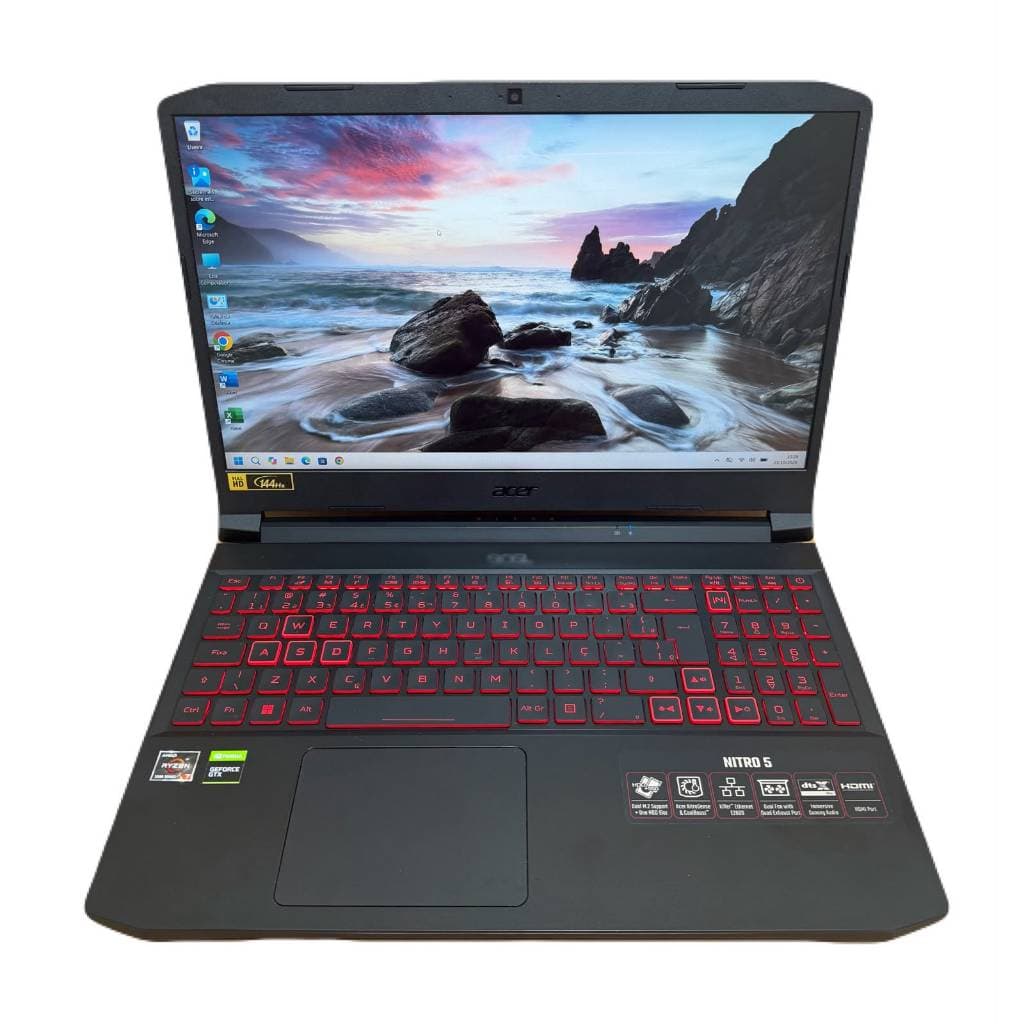 Notebook Acer Gamer Amd Ryzen7 Gtx1650 M2 512gb 16gb Vitrine
