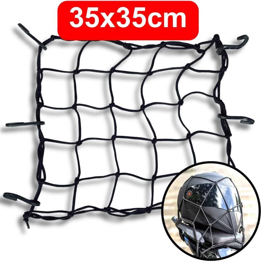 Rede Moto Elastico Aranha Grande 35x35 Motocicleta Bike Moto Teia Para Moto Redinha de Bicicleta