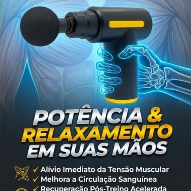 Mini Massageador Elétrico Muscular Portátil Fascial Gun KA-1177