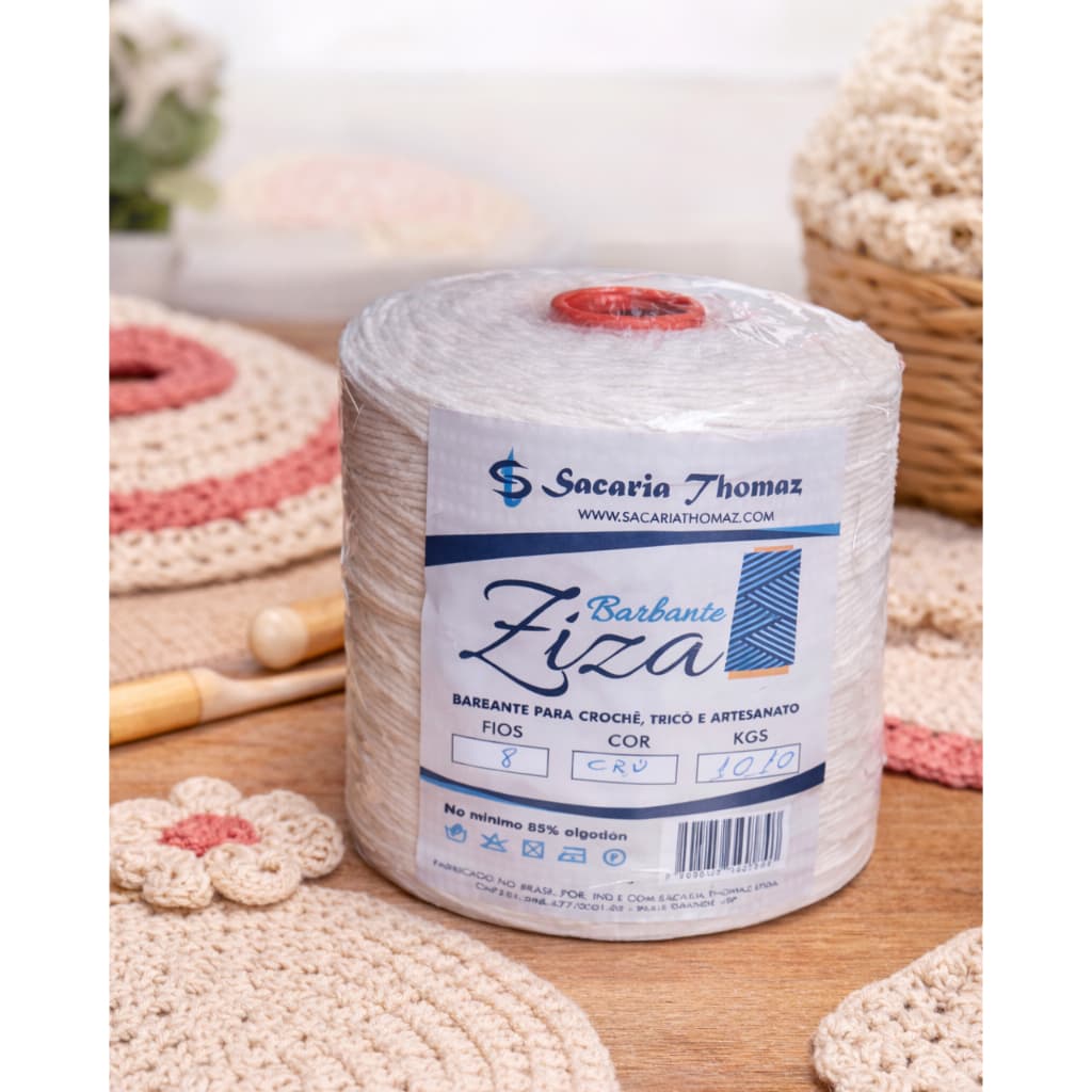 Barbante Ziza 1kg Fio 8 Sacaria Thomaz – Barbante para Crochê e Artesanato