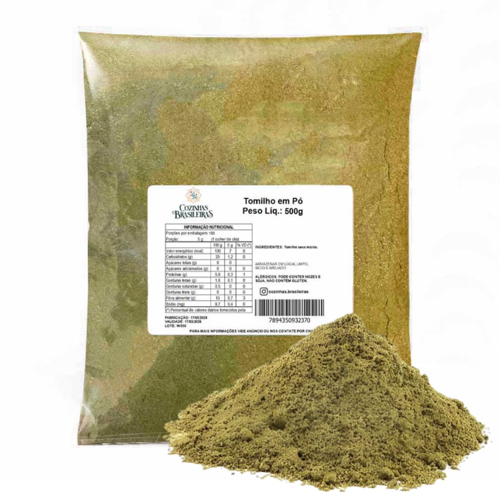 Tempero tomilho moído  tempero premium p/ carnes aves peixe 200g, 500g, 1kg