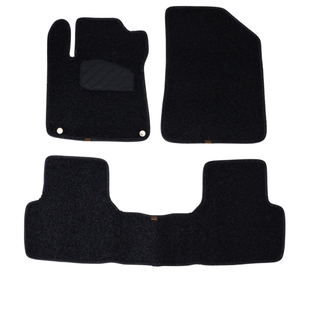 Tapete Automotivo Capacho Basalt Cor Preta 24 25 26 sem odor 3 pçs Linha Robusta Luxo Sem odor