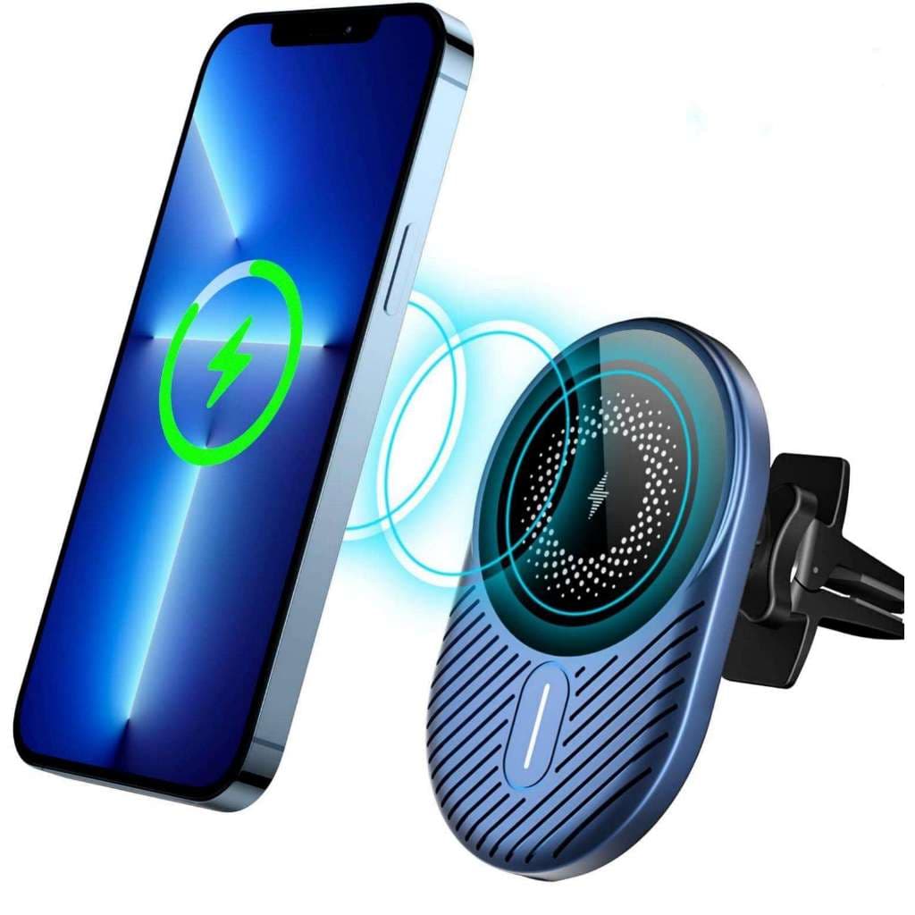 Carregador Veicular Por Indução Magnético 15w Turbo Suporte Automotivo Celular Sem Fio Saída Ar