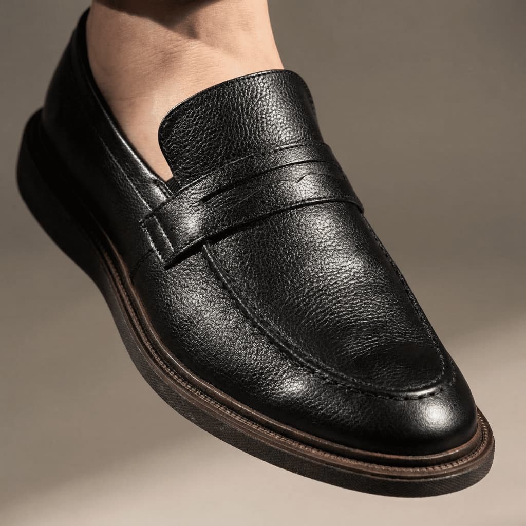 Sapato Social Masculino Oxford Preto De Alta Qualidade Em Couro Legitimo Confortável Macio Calçado Casual Calce Fácil