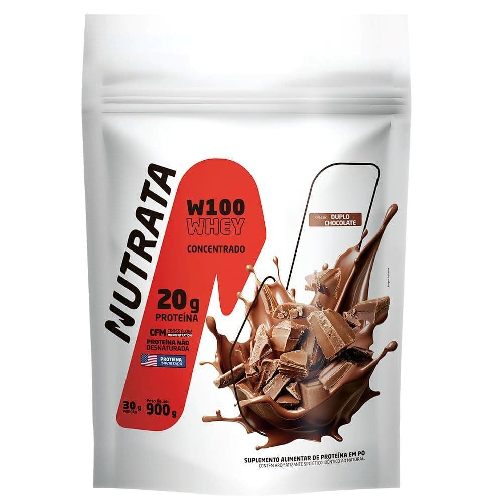 W100 Whey Protein Concentrado Chocolate Nutrata 900g