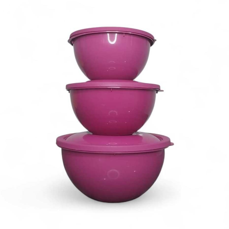 Potes Organizadores Cozinha Kit 3 Unidades Rosa Magenta Multiuso