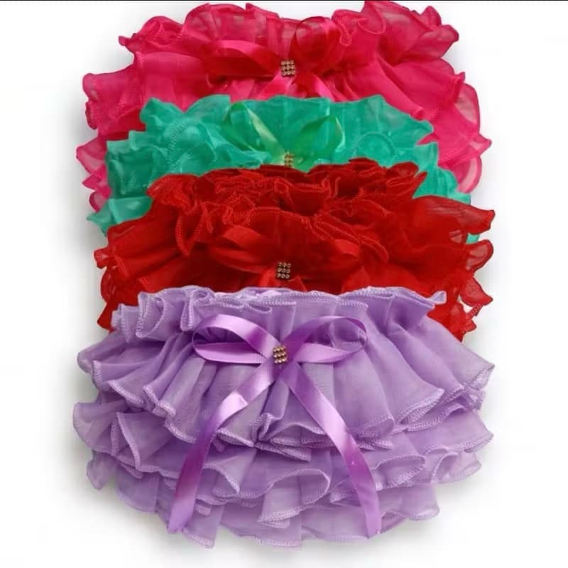Kit 4 Calcinhas Infantil Bunda Rica Para Bebê Menina Tapa Fralda com Laço