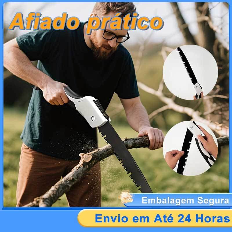 Serrote Dobrável Profissional Lâmina 250mm para Jardinagem e Camping
