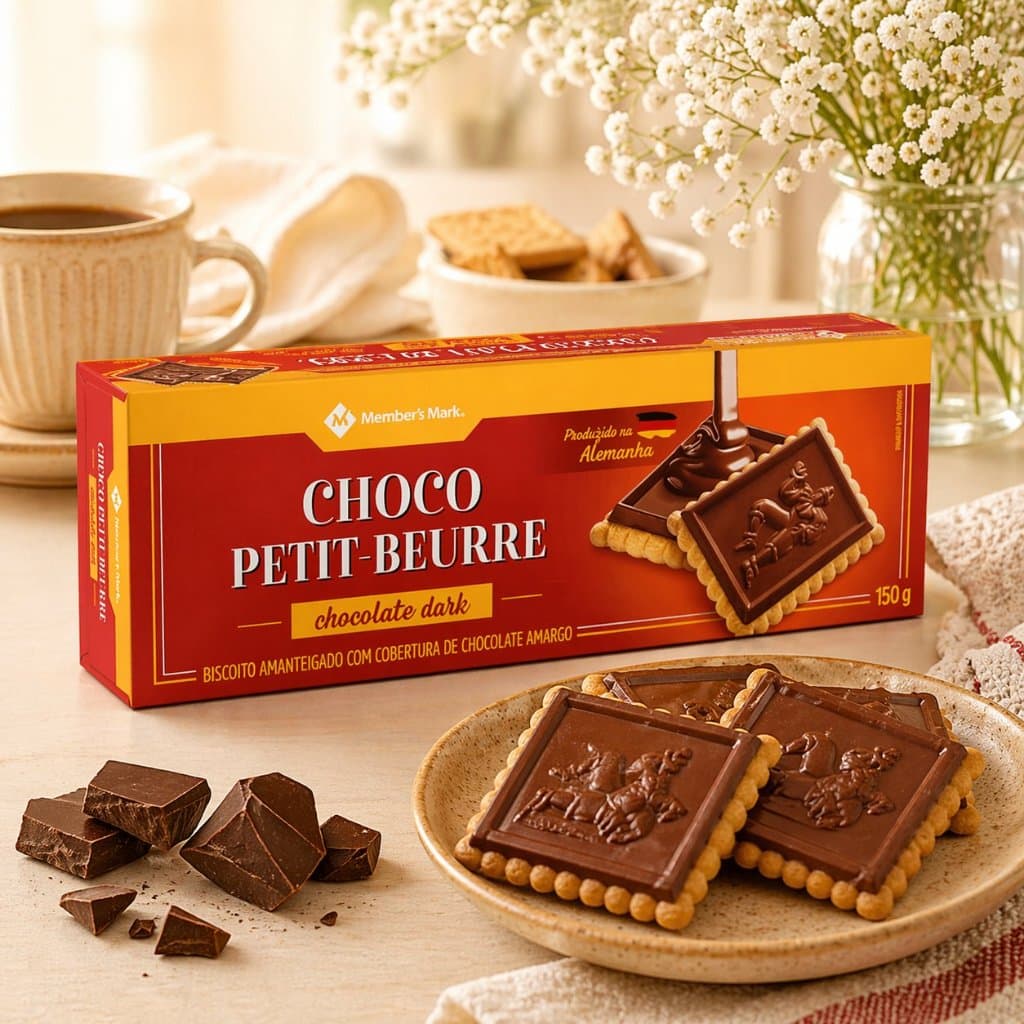 Biscoito Alemão com Chocolate Meio Amargo Griesson – Petit-Beurre 150g Premium