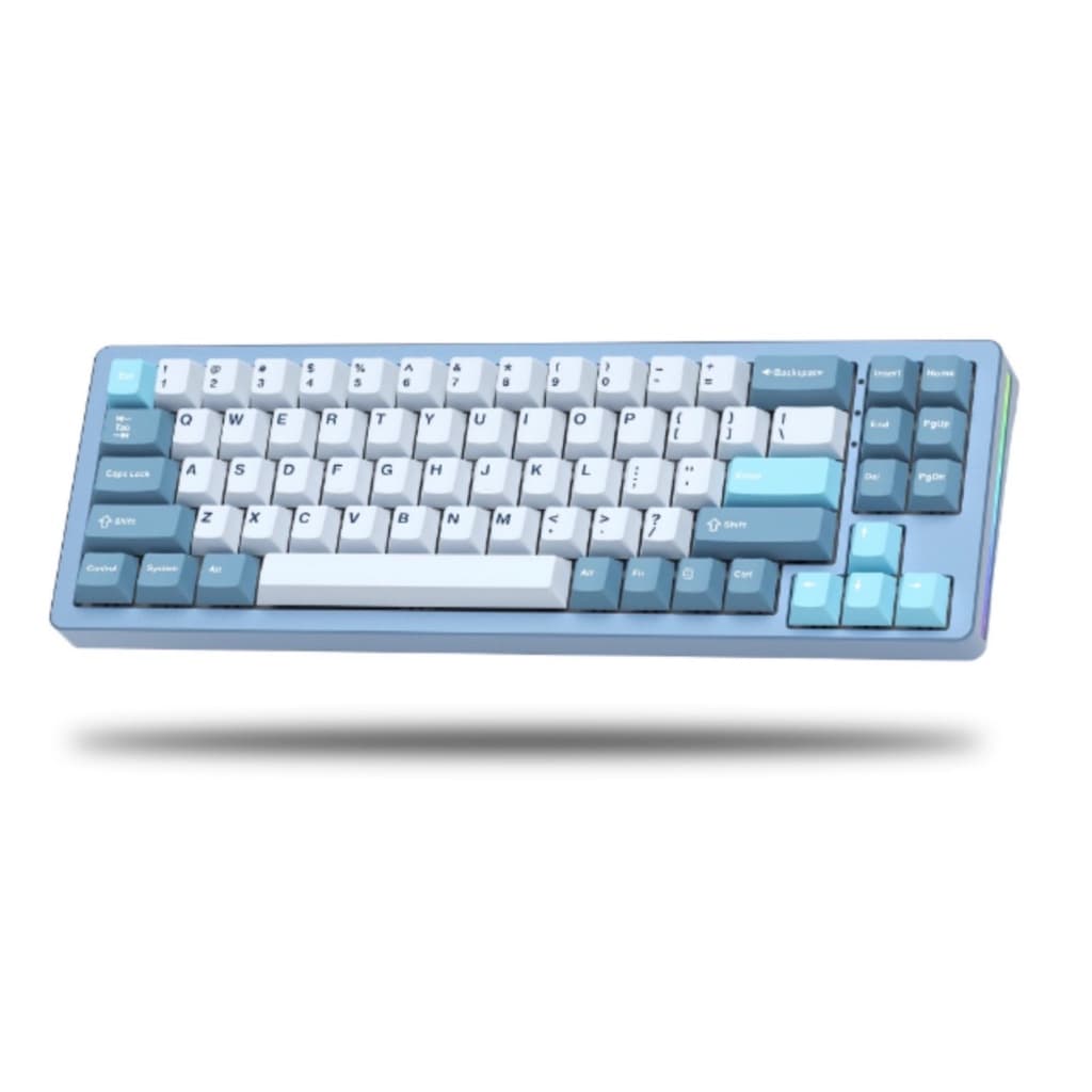 Womier S-K71 Teclado para jogos 75%, teclado mecânico sem fio de liga de alumínio,