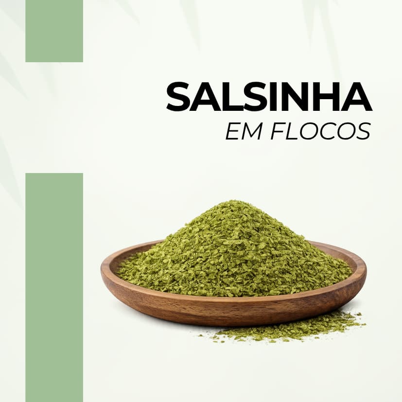 Salsinha Desidratada em Flocos 100g 200g 300g | Tempero Natural | Para Arroz, Feijão, Carnes e Saladas