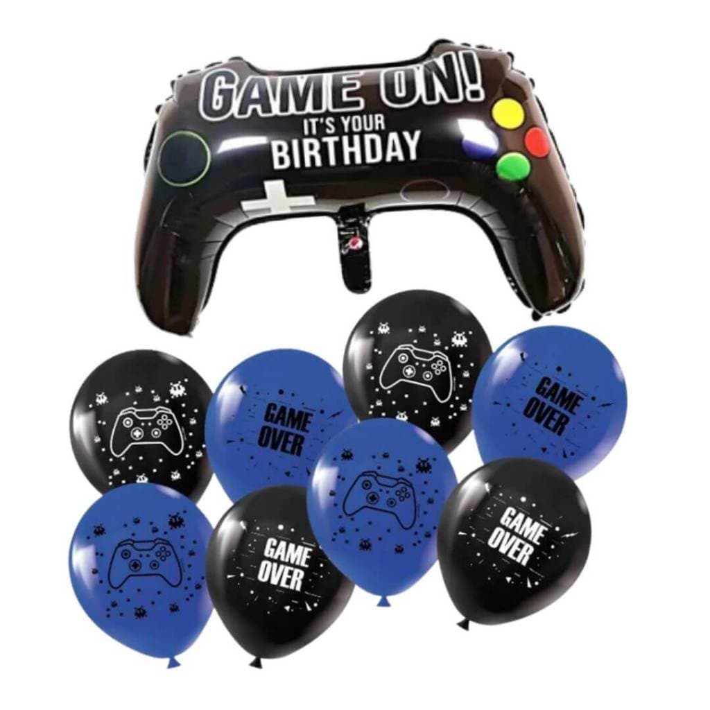 Kit Balões Gamer, Balão Controle Videogame 37x65cm + 25 Balões Game