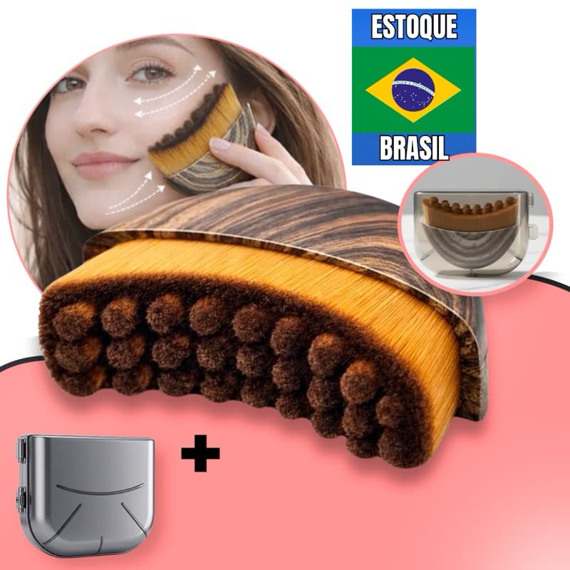 Escova De Massagem De Drenagem Linfática Ergonômica Macia Para Contorno Facial E Mandíbula escova lifting facial