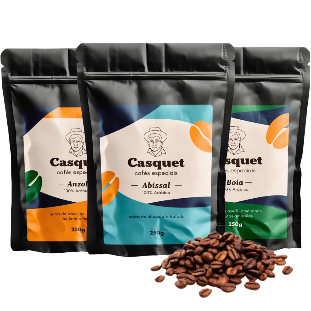 Café Especial Torrado em Grãos 100% Arábica 84 Pontos 750g Torra Média Casquet Origens Caixa Fechada