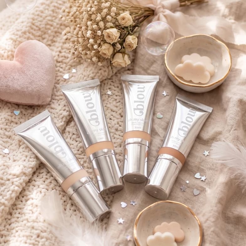 Base glow oh my skin Ruby Rose líquida com acabamento natural