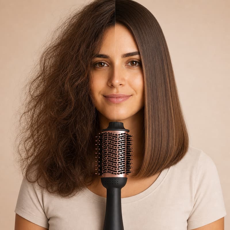 Escova Secadora Profissional 1300W Bivolt: Alisar Dar Brilho Reduzir Frizz Secador de Cabelo