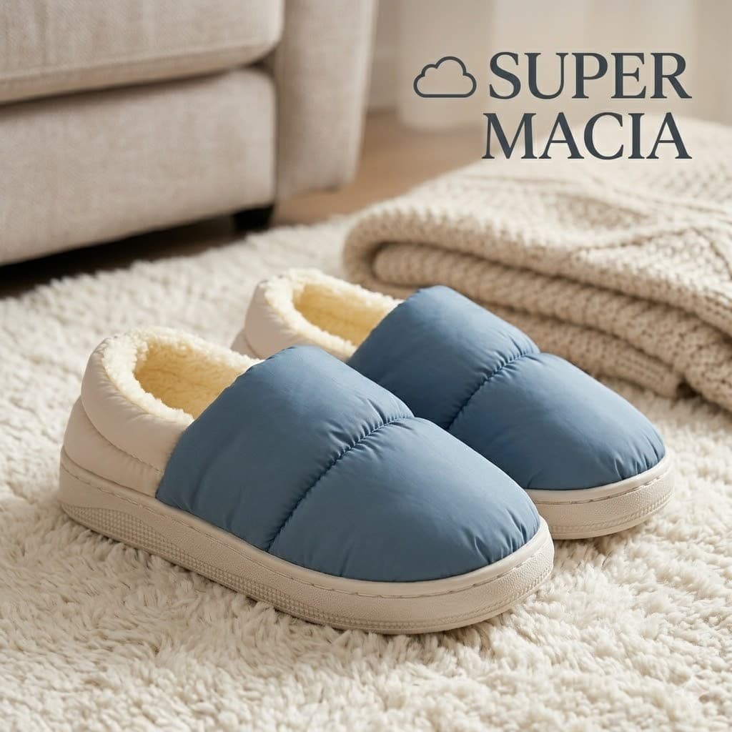 Pantufa Feminina  em Veludo Super Macio Solado Antiderrapante Calçado Super Confortável