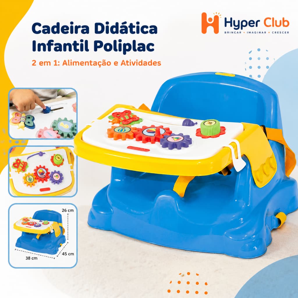 Cadeirinha de Alimentação e Atividades para Bebê