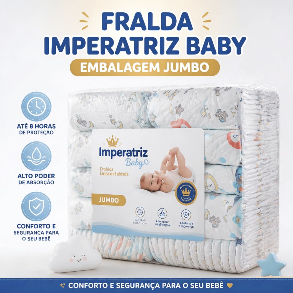 Fraldas Imperatriz Baby P/M/G/XG/XXG Pacotão