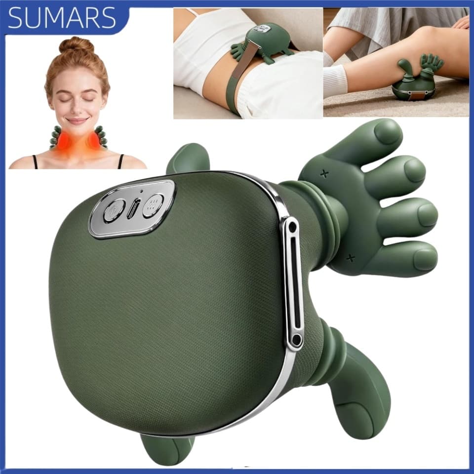 Massageador Cervical Biônico Aquecimento 4D Amassamento Simula Mão Humana Relaxa Tensão Muscular