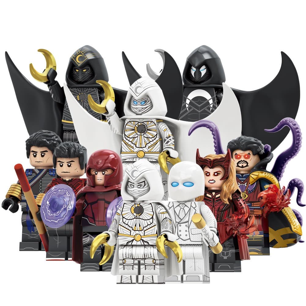 Lego Minifigures Marvel Dr. Estranho, Moon Knight, X-men Blocos de montar - Pronta Entrega