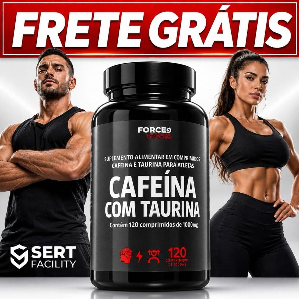 CAFEÍNA TERMOGÊNICO CONCENTRADO + TAURINA Pré Treino 120 Comprimidos - ENVIO RÁPIDO
