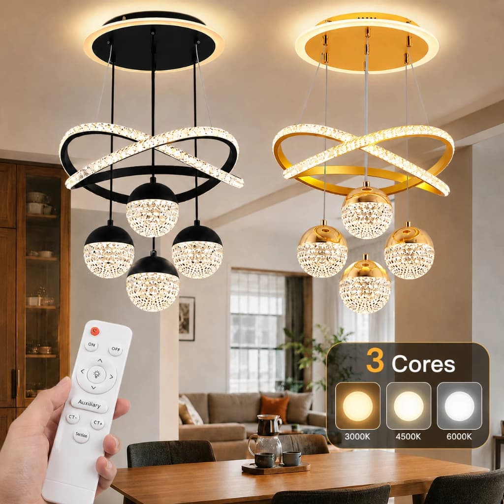(110V/220V) Lustre LED Moderno Pendente 3 Cores/Luminária de teto LED/luminária pendente moderna e minimalista -O16