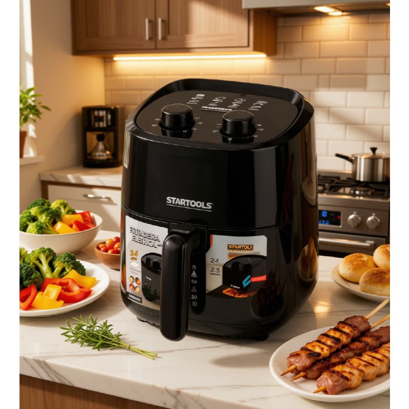 Air Fryer Startools 3,4L 1200W – Sem Óleo Rápida Saudável Fritadeira Elétrica Alta Potencia
