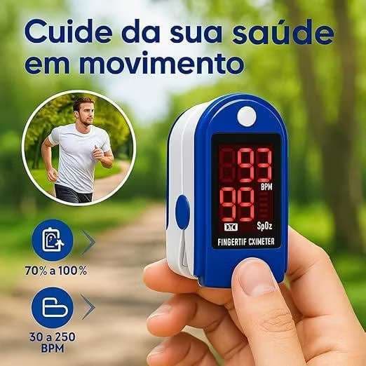 Oxímetro de Dedo Digital com Tela OLED