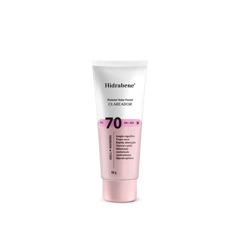 Protetor Solar Facial Hidrabene FPS 70 CLAREADOR - 50g