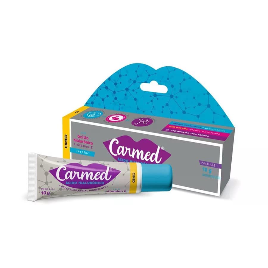 Protetor Labial Carmed Ácido Hialurônico | Anti-Idade | Kit 1 ou 2 unidades