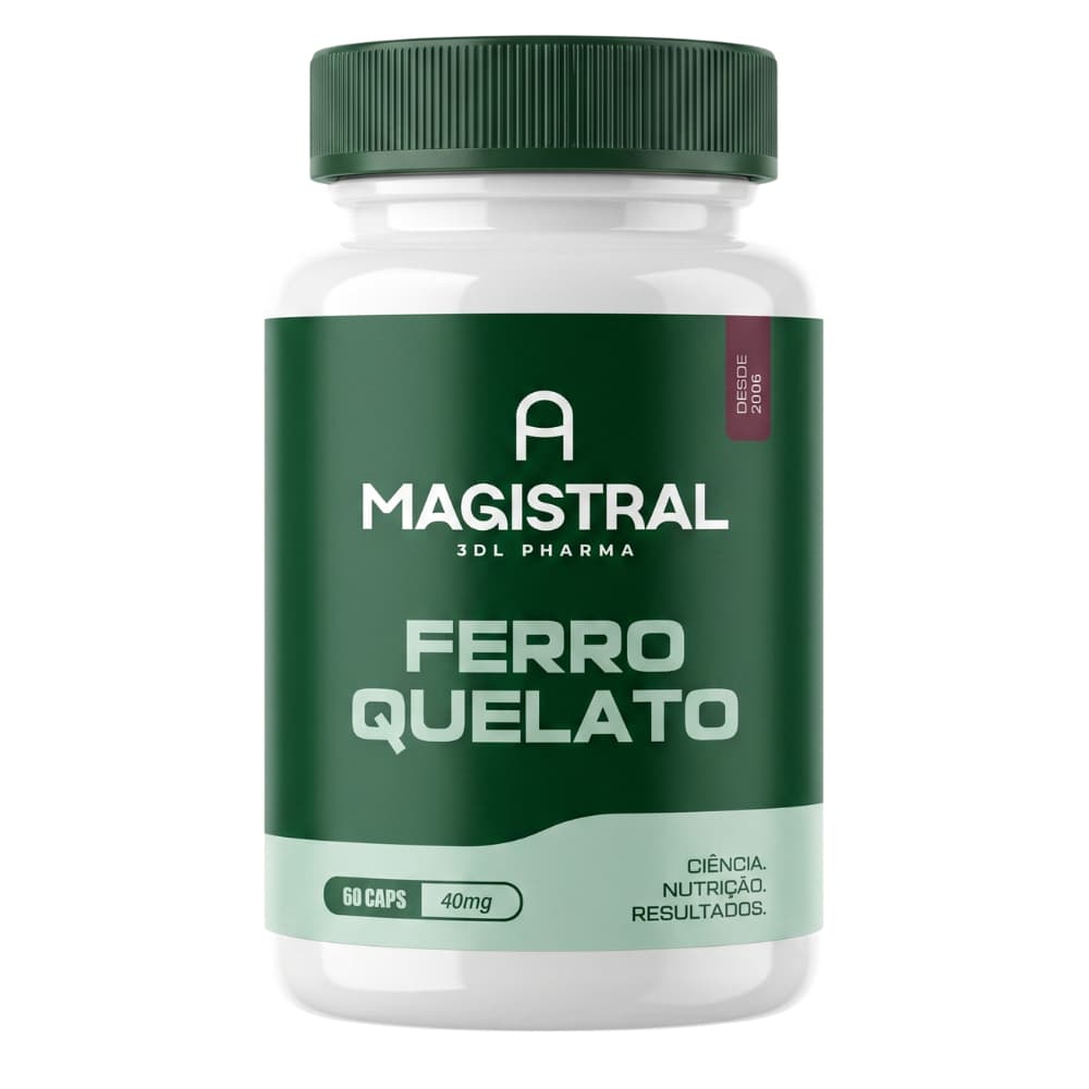 Ferro Quelato 40mg Com Laudo Original A Magistral Vitaminas Suplementos