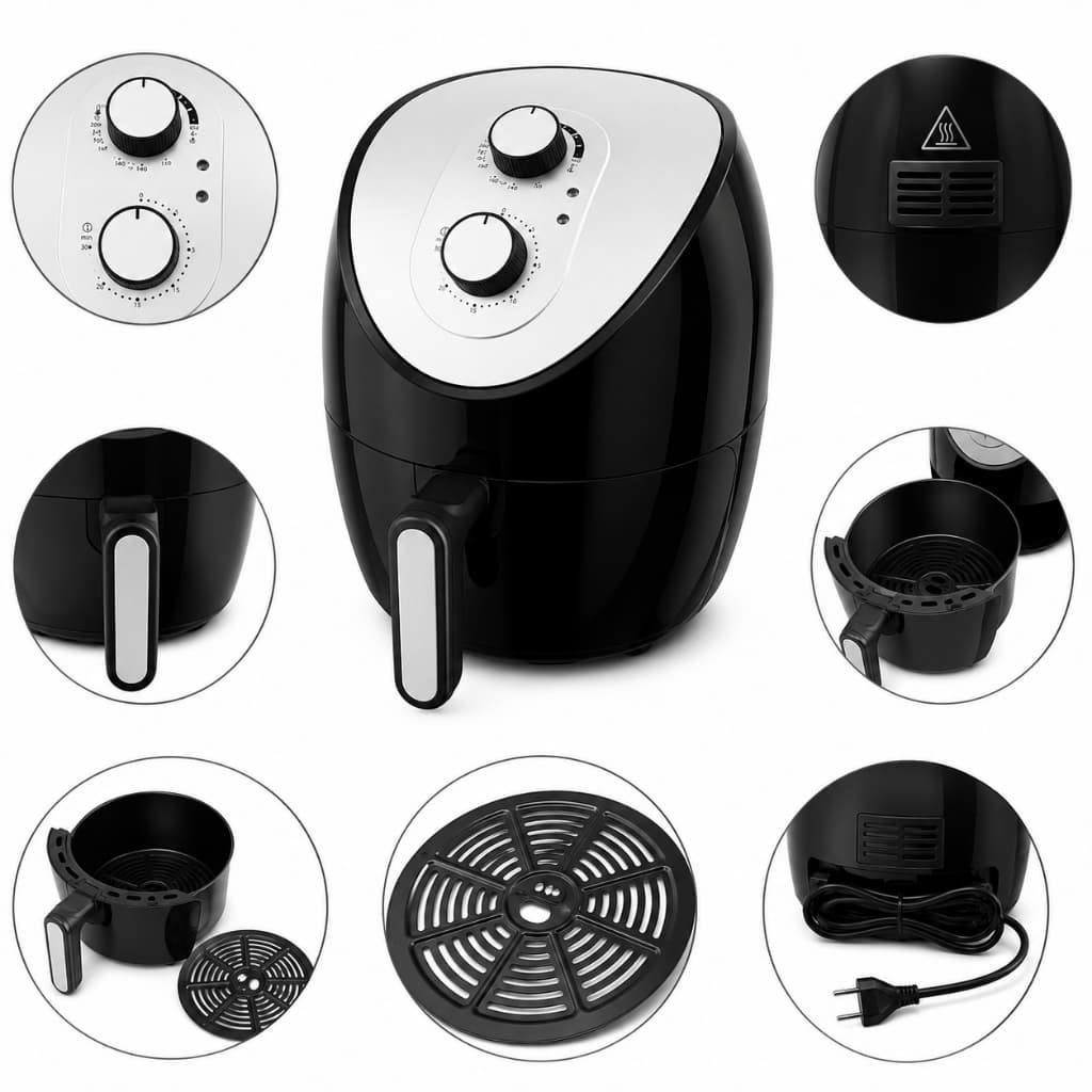 Fritadeira Air Fryer 3,5L 1500W Premium Cesto Removível Sem Óleo