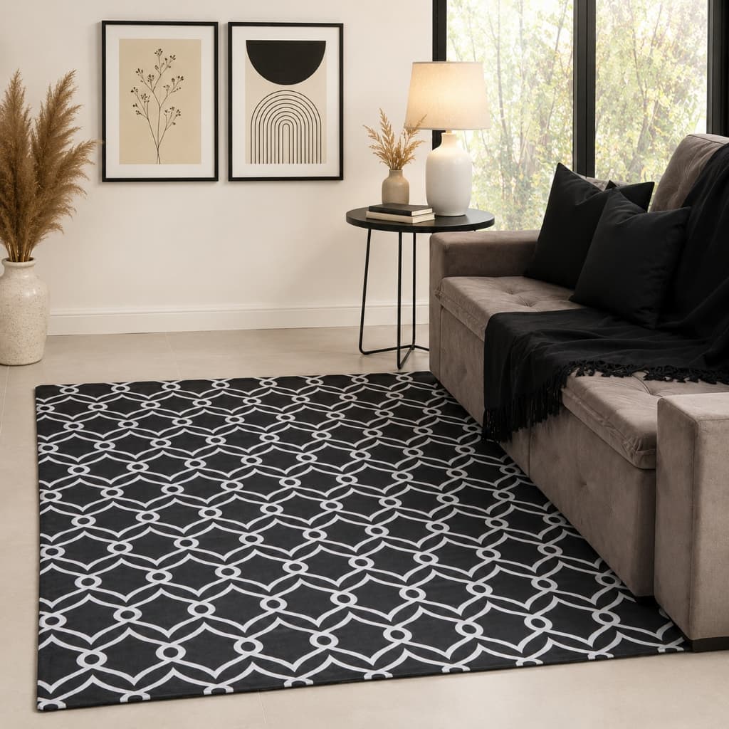 Tapete Sala Quarto Geométrico 2.00 x 1.40 Várias Estampas Antiderrapante (Fino)