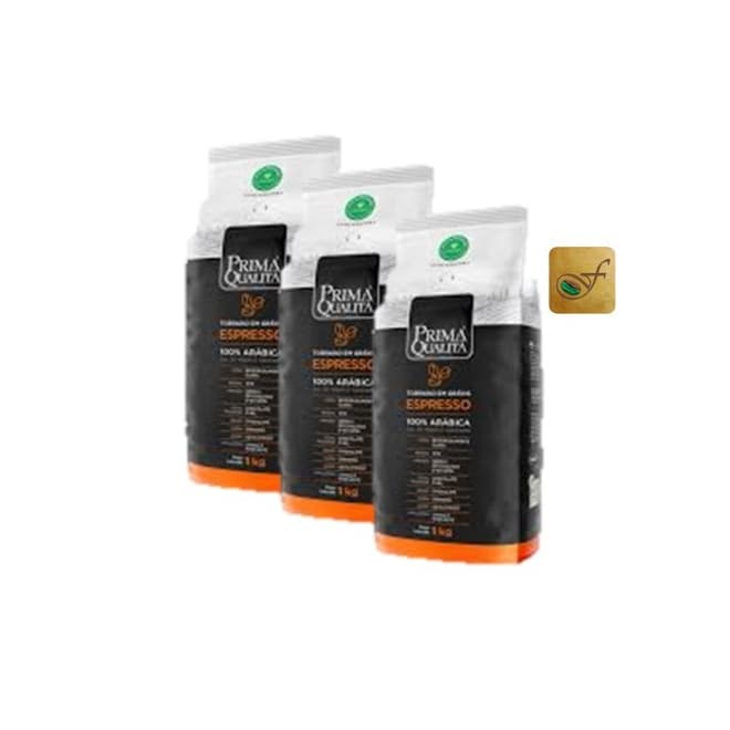 Kit 03 kgs Café em Grãos Prima Qualitá Arábica -Torra Clara