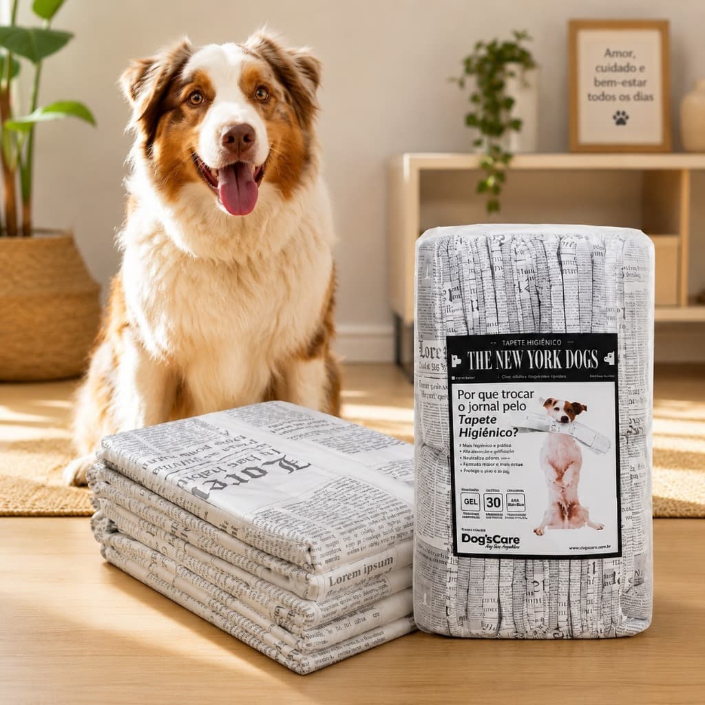 Tapete higiênico cão descartável DogCare the new York grande 80x60cm ou 55x60cm cachorro Pet premium
